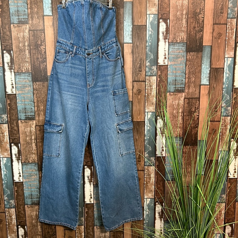 Wild Fable Blue Denim Jumpsuit